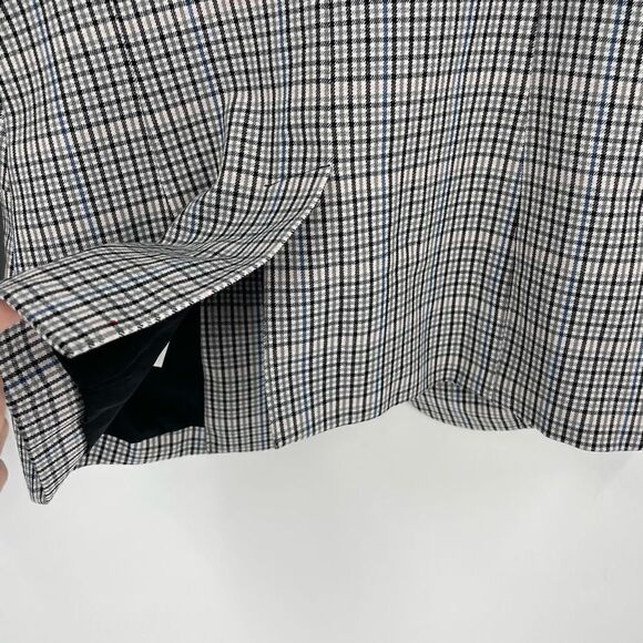 A New Day Womens Plaid One‎ Button Long Sleeve Lined Blazer Jacket Gray Size 2 - Picture 12 of 12
